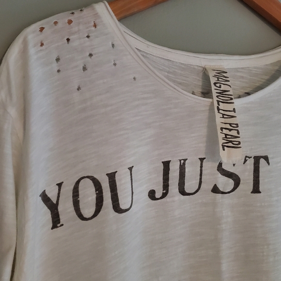 Magnolia Pearl Distressed You Just Love Boyfriend Tee